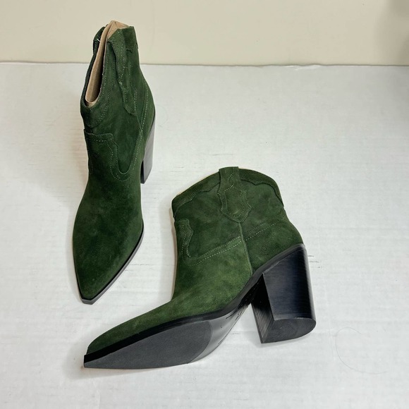 Marc Fisher Dark Green Gona Western Bootie NEW Size 9M - Picture 3 of 10